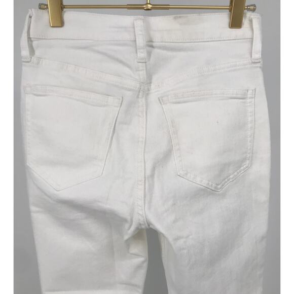 J. Crew White Denim 10" Demi Boot Crop Jeans Womens 26P - Picture 7 of 10